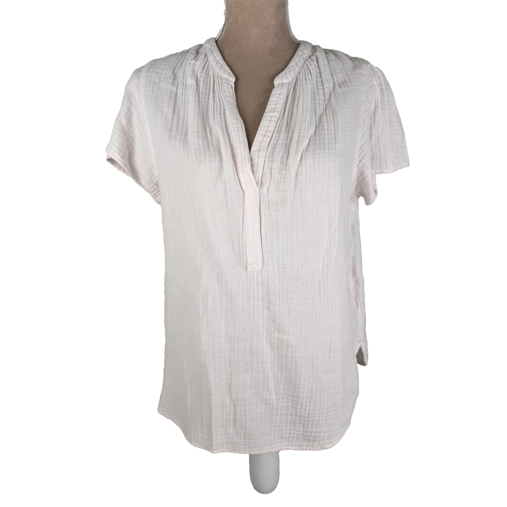 XiRENA Kane Cotton Gauze Tunic Top Blush Pink Size Small Beachy Classic Boxy